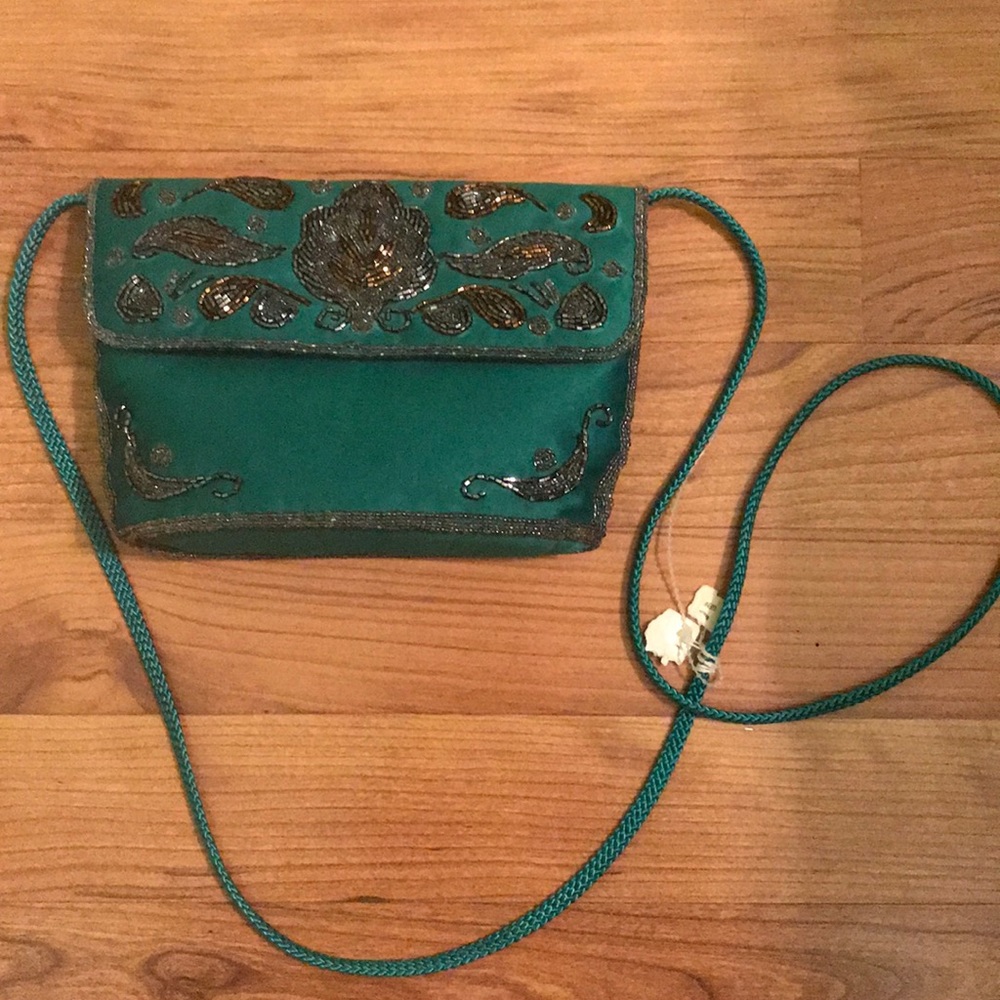 Vintage Green Sequined Party Purse [final price!]